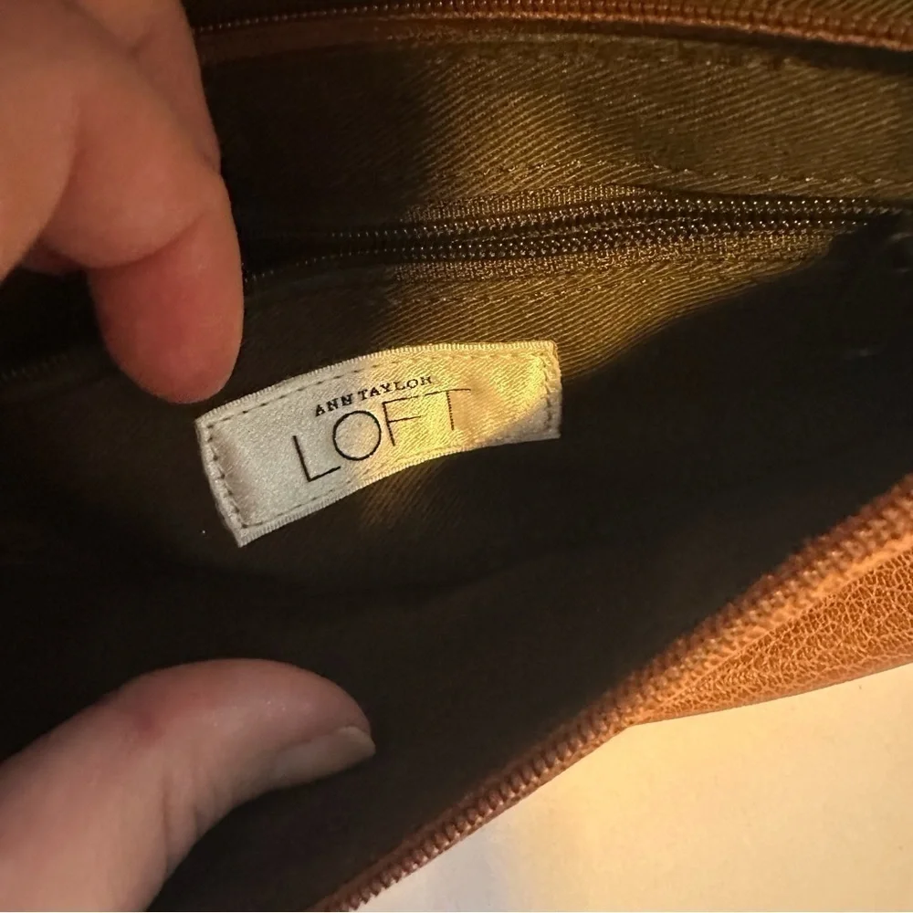 Vintage Anne Taylor LOFT clutch faux leather wallet wristlet.